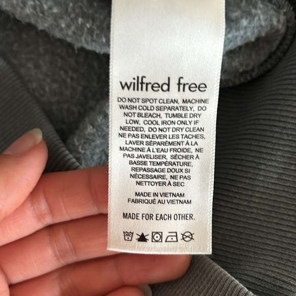 Wilfred Free Cropped Teal Sweatshirt XS - Picture 7 of 8